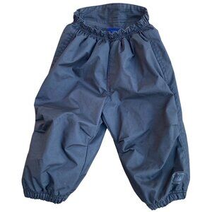 REI Toddler Fleece Lined Snowpants Sz 12 months Black Gorpcore